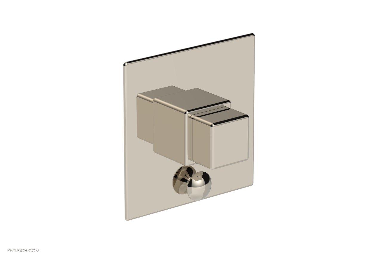 MIX Pressure Balance Shower Plate with Diverter and Handle Trim Set - Cube Handle 4-110