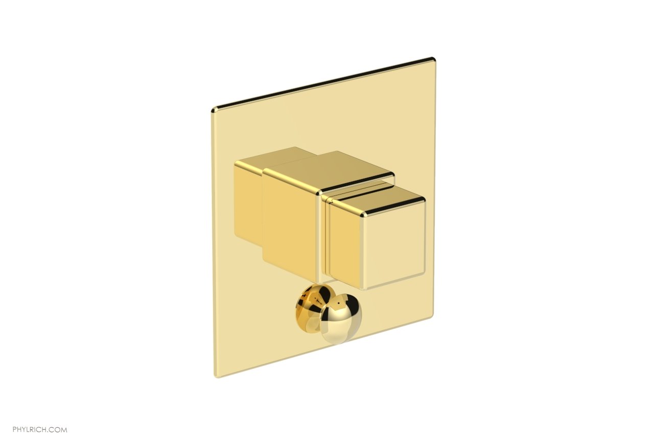 MIX Pressure Balance Shower Plate with Diverter and Handle Trim Set - Cube Handle 4-110