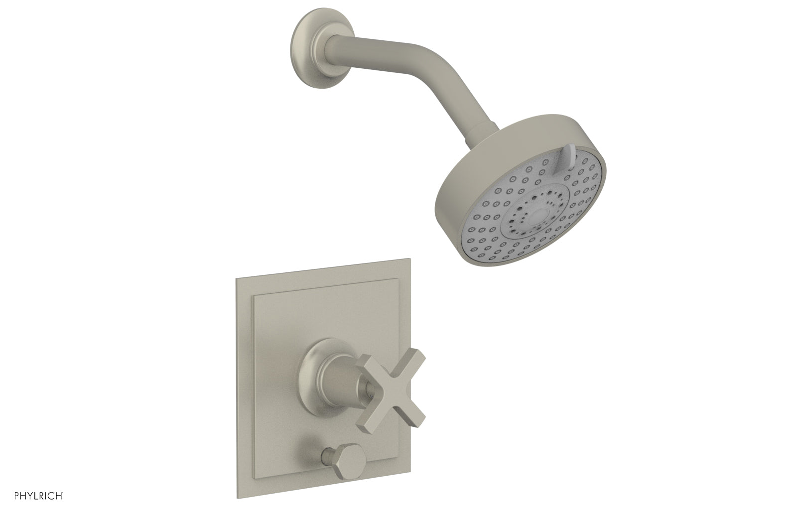 HEX MODERN Pressure Balance Shower and Diverter Set - Cross Handle (Less Spout) 4-153