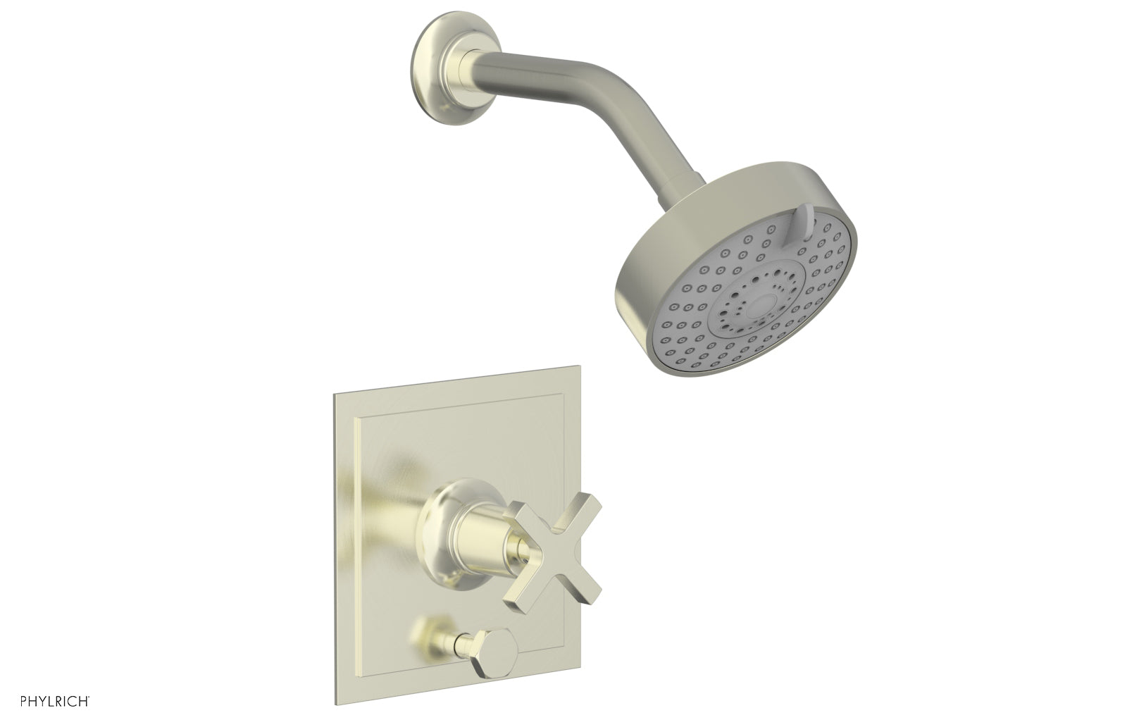 HEX MODERN Pressure Balance Shower and Diverter Set - Cross Handle (Less Spout) 4-153