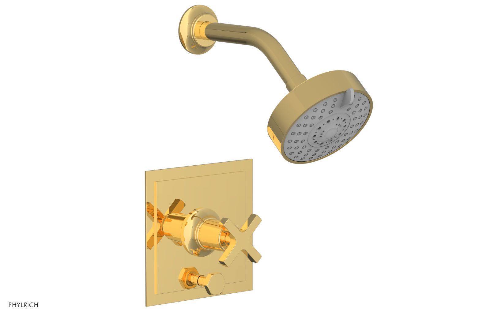 HEX MODERN Pressure Balance Shower and Diverter Set - Cross Handle (Less Spout) 4-153