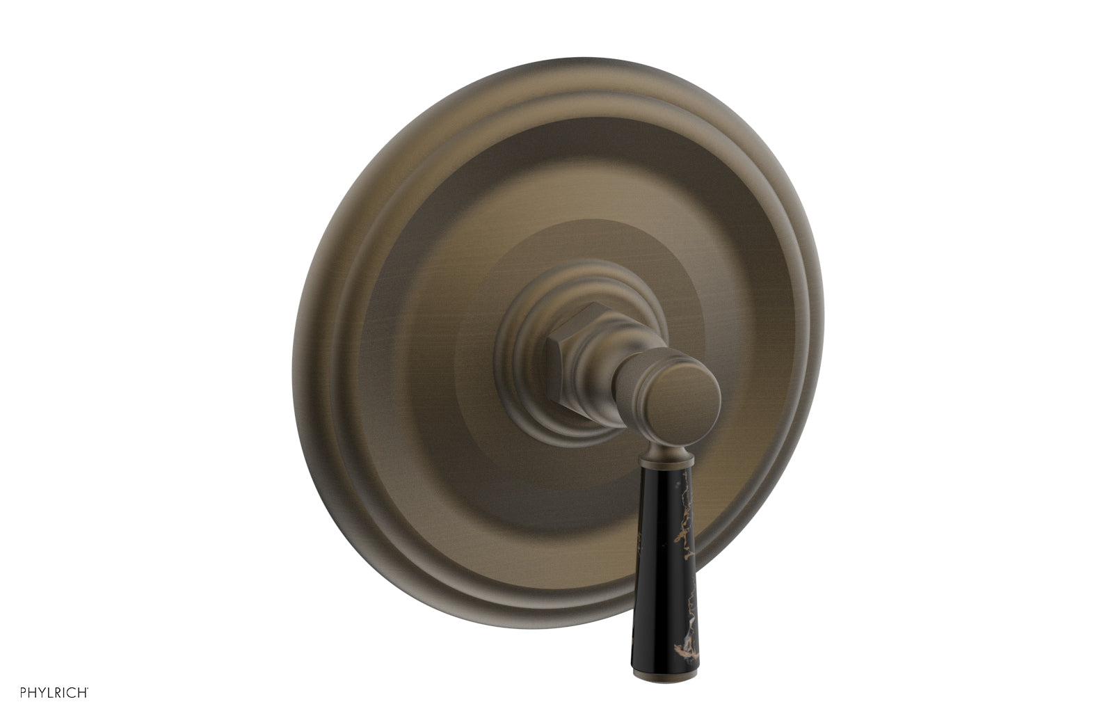 HEX TRADITIONAL Shower Trim with Marble Lever Handle 4-156