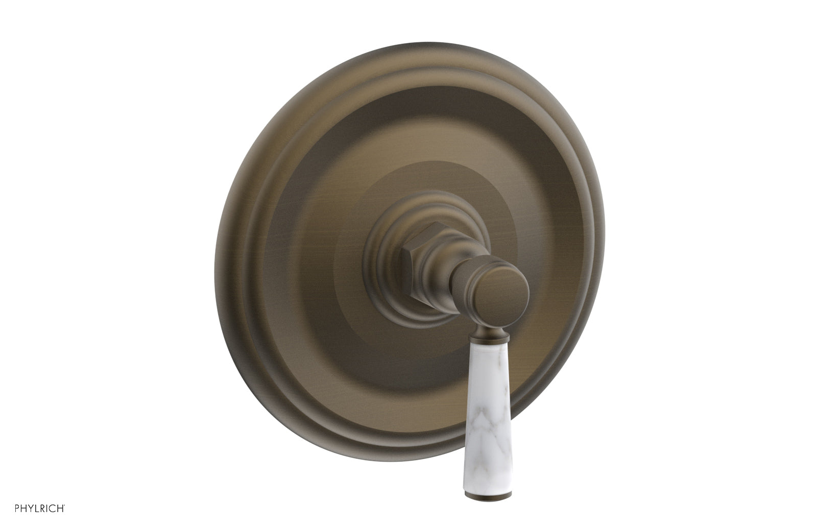 HEX TRADITIONAL Shower Trim with Marble Lever Handle 4-156