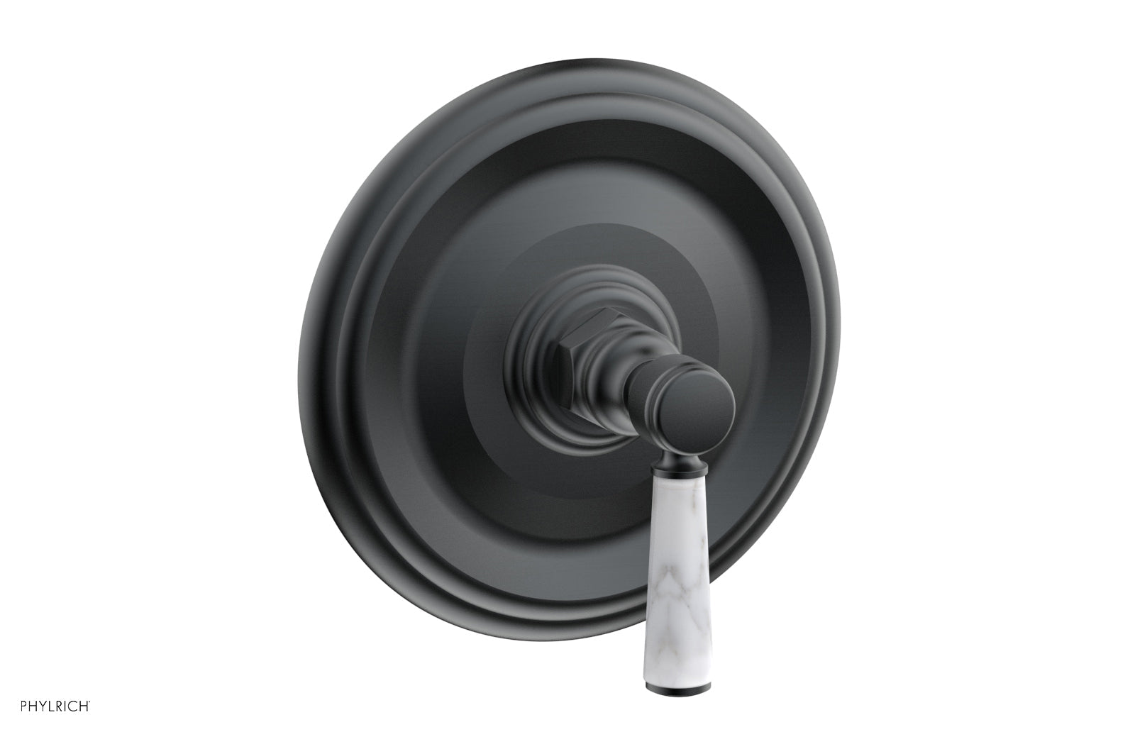 HEX TRADITIONAL Shower Trim with Marble Lever Handle 4-156