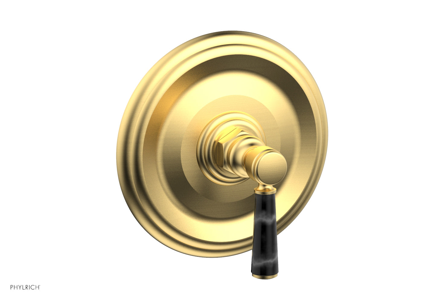 HEX TRADITIONAL Shower Trim with Marble Lever Handle 4-156