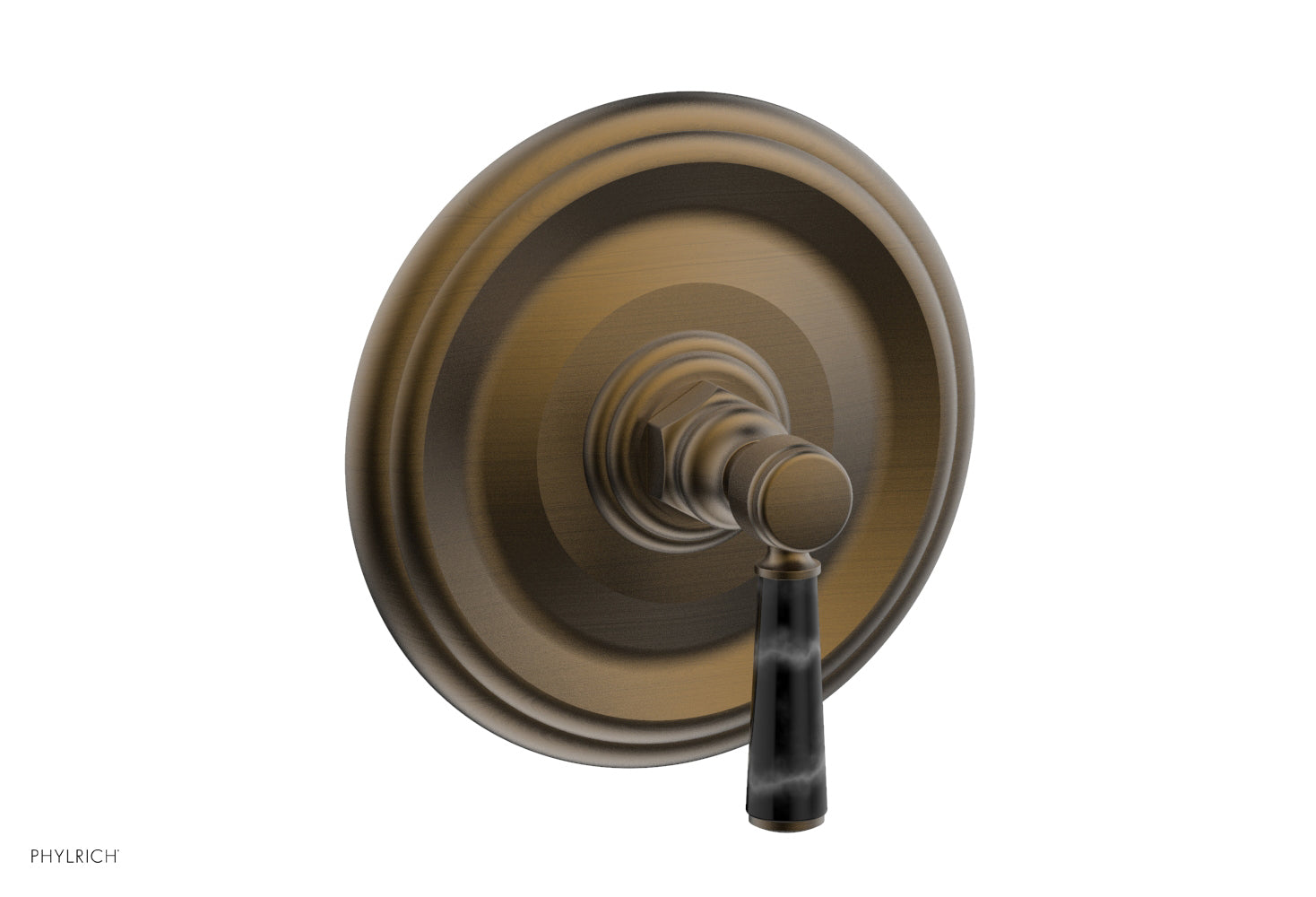 HEX TRADITIONAL Shower Trim with Marble Lever Handle 4-156