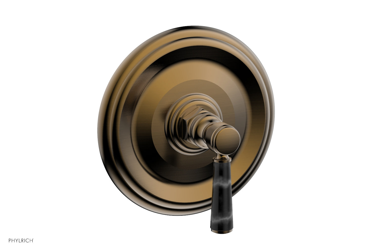 HEX TRADITIONAL Shower Trim with Marble Lever Handle 4-156