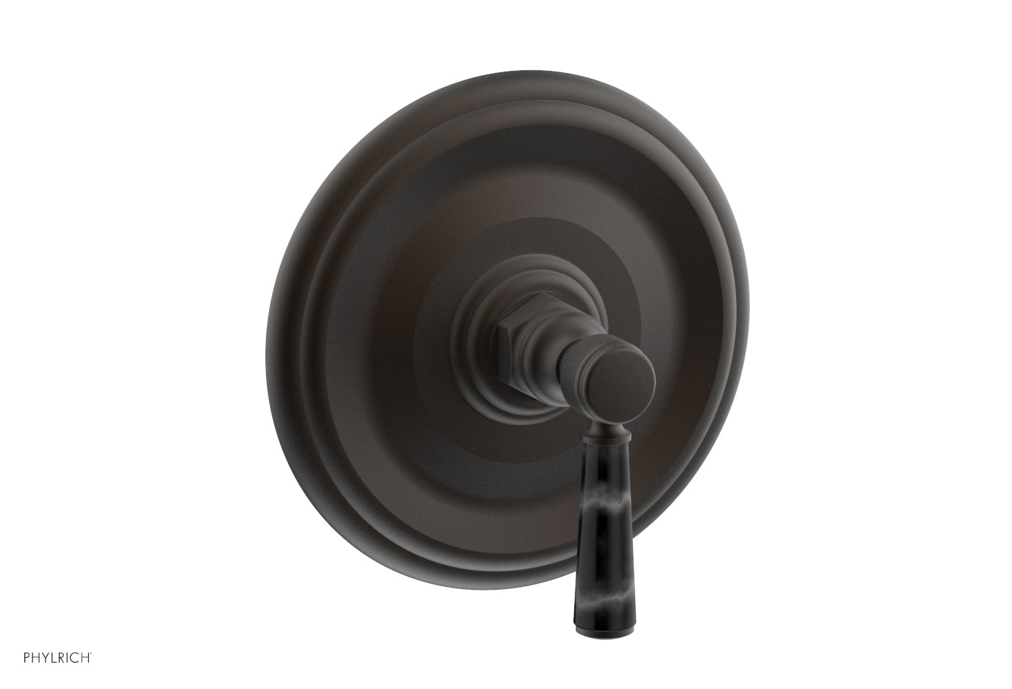 HEX TRADITIONAL Shower Trim with Marble Lever Handle 4-156