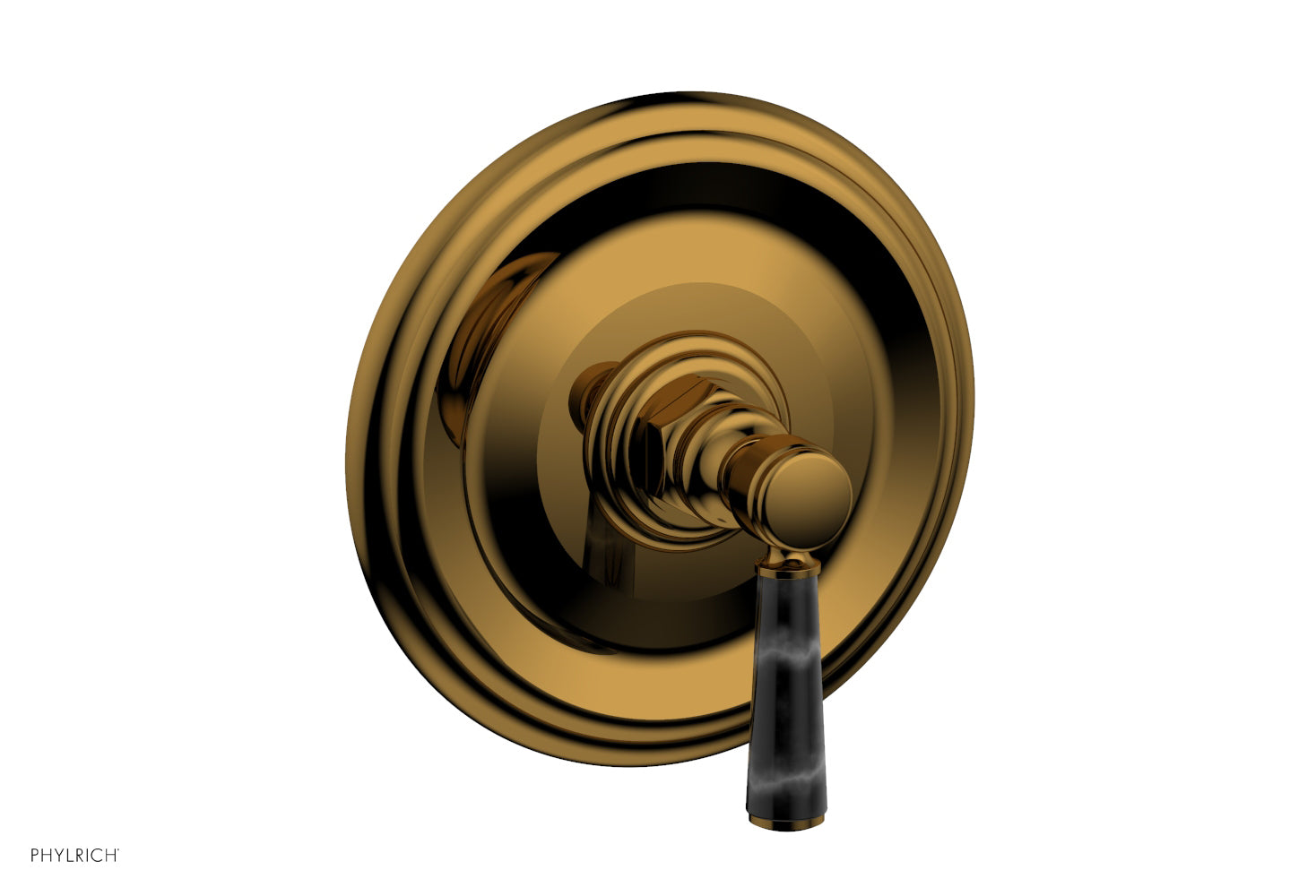 HEX TRADITIONAL Shower Trim with Marble Lever Handle 4-156