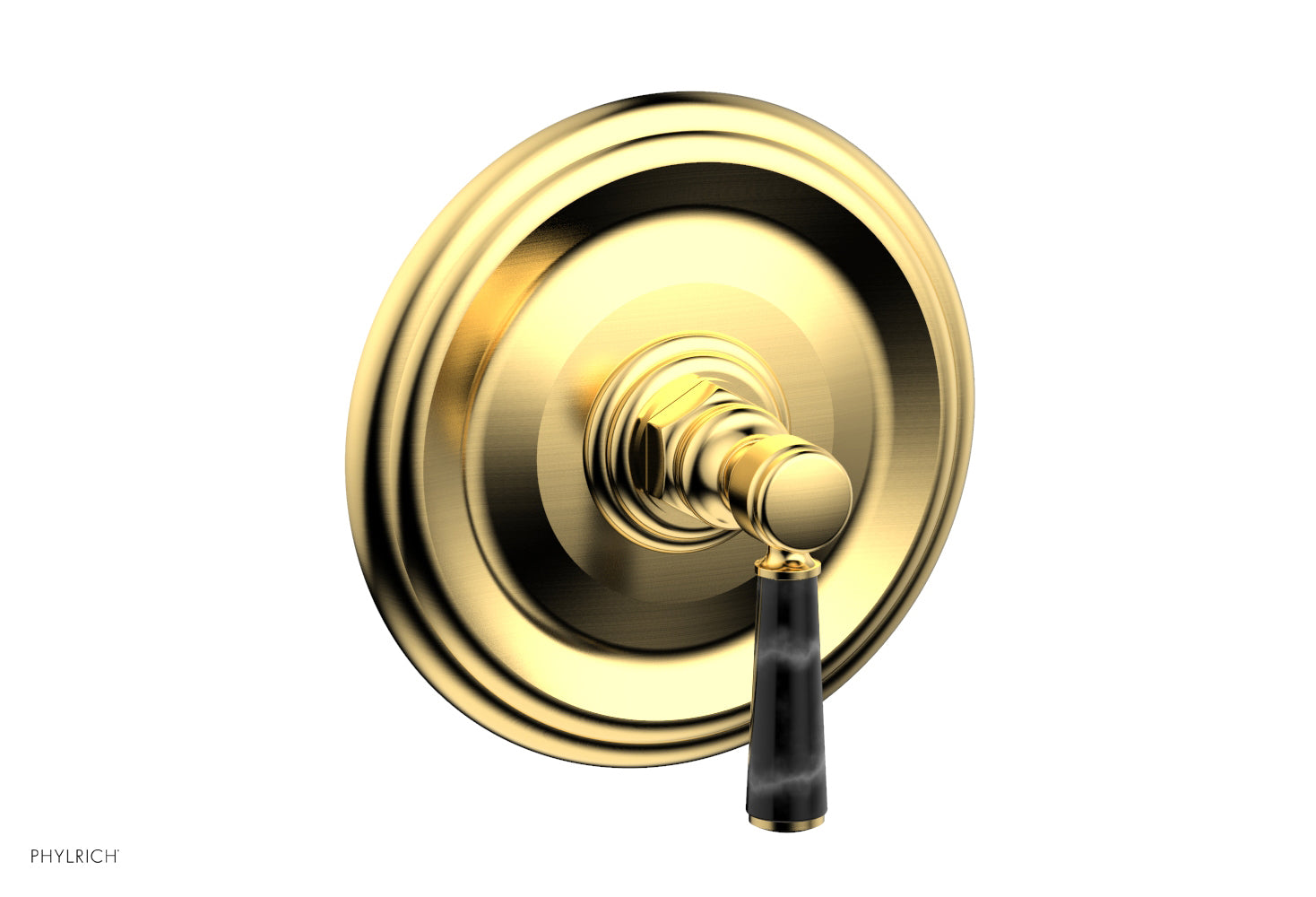 HEX TRADITIONAL Shower Trim with Marble Lever Handle 4-156