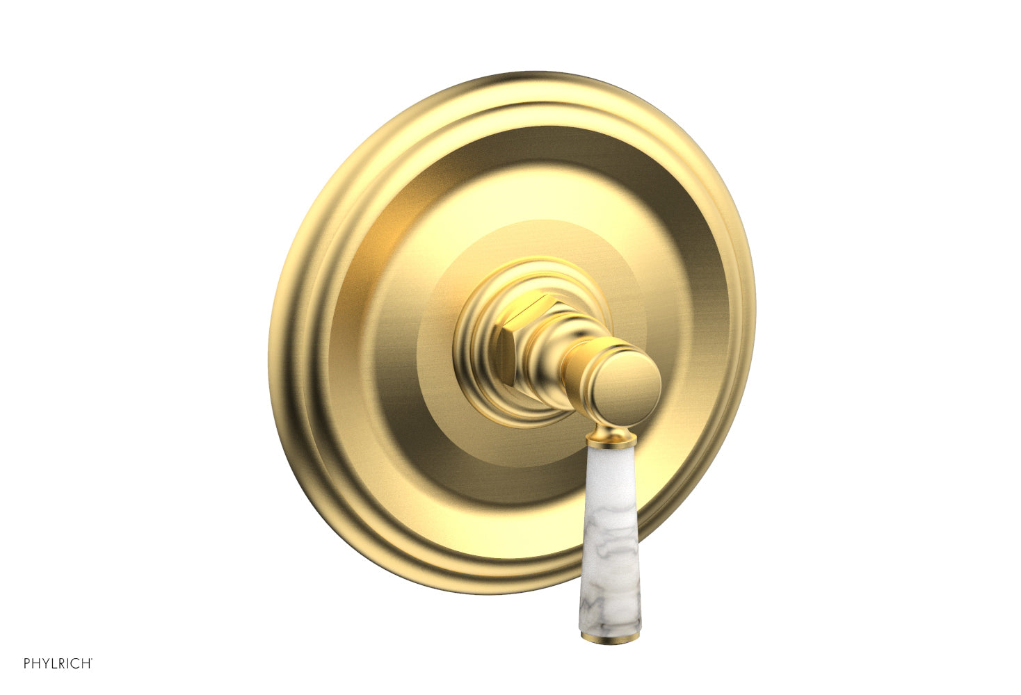 HEX TRADITIONAL Shower Trim with Marble Lever Handle 4-156