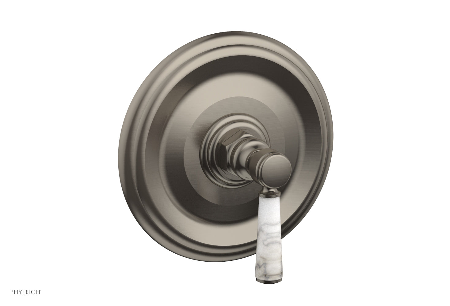 HEX TRADITIONAL Shower Trim with Marble Lever Handle 4-156