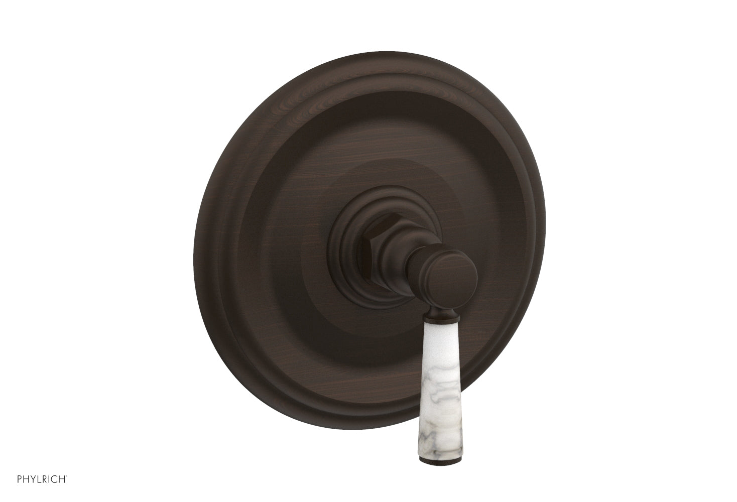 HEX TRADITIONAL Shower Trim with Marble Lever Handle 4-156