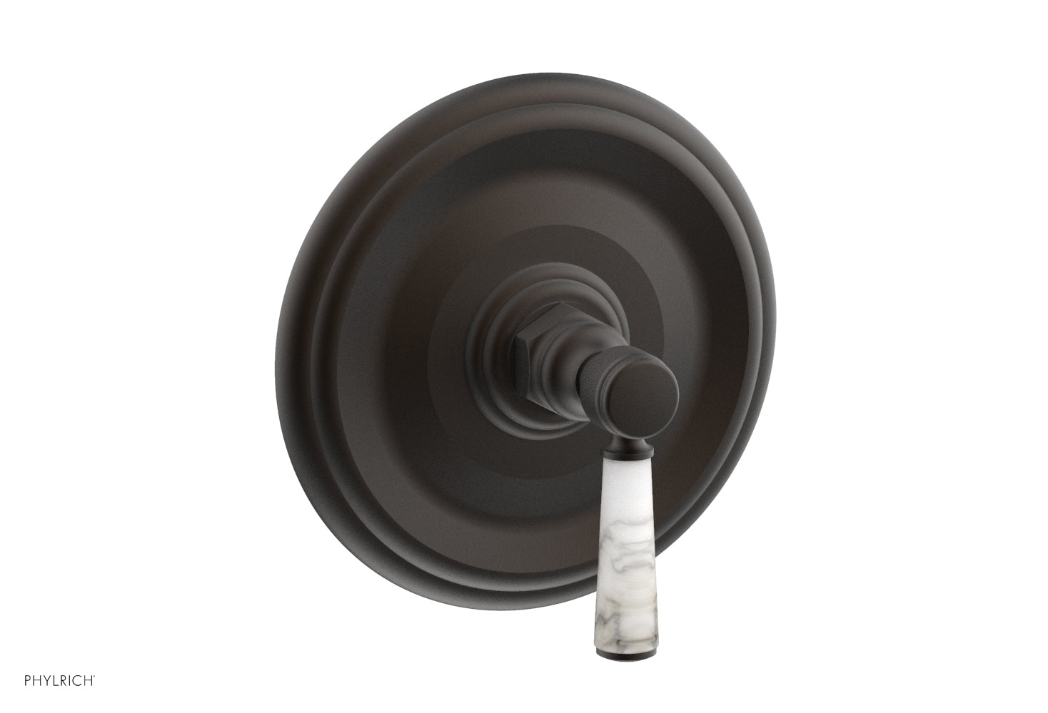 HEX TRADITIONAL Shower Trim with Marble Lever Handle 4-156