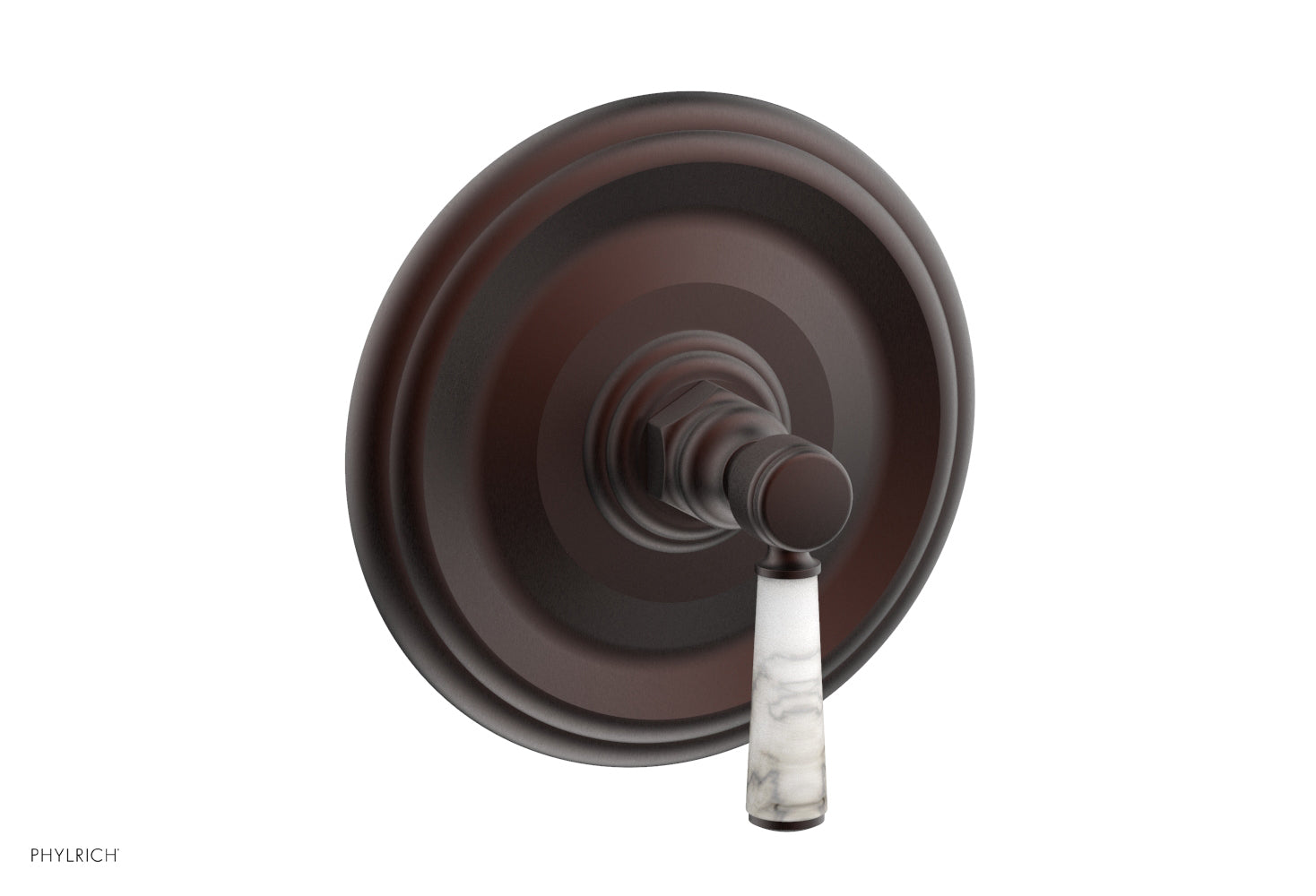 HEX TRADITIONAL Shower Trim with Marble Lever Handle 4-156