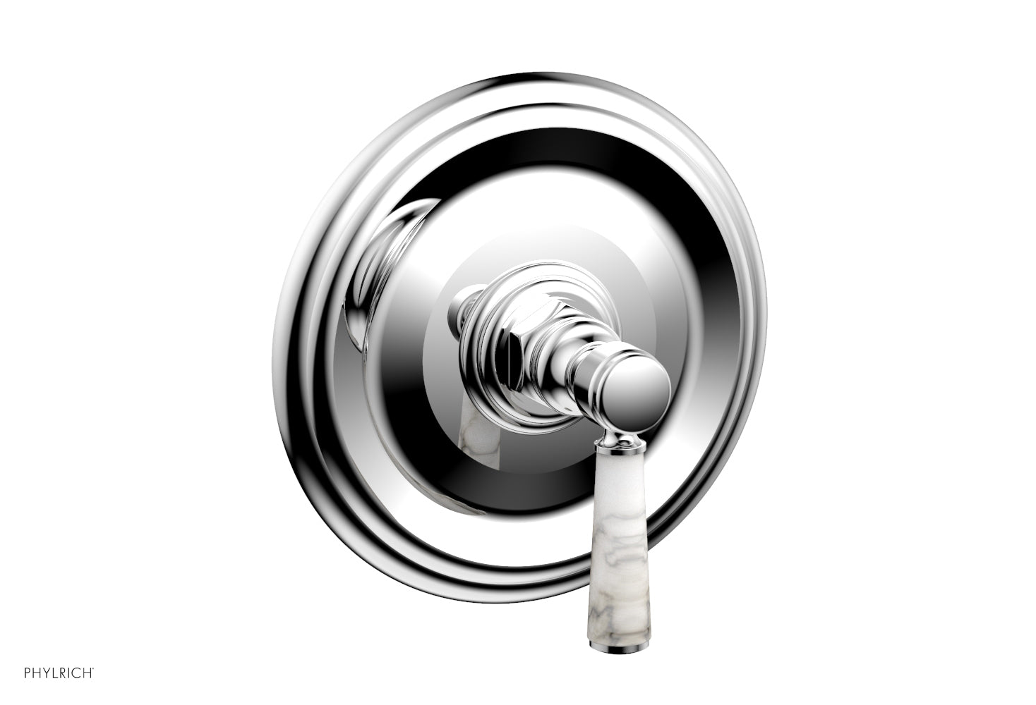 HEX TRADITIONAL Shower Trim with Marble Lever Handle 4-156