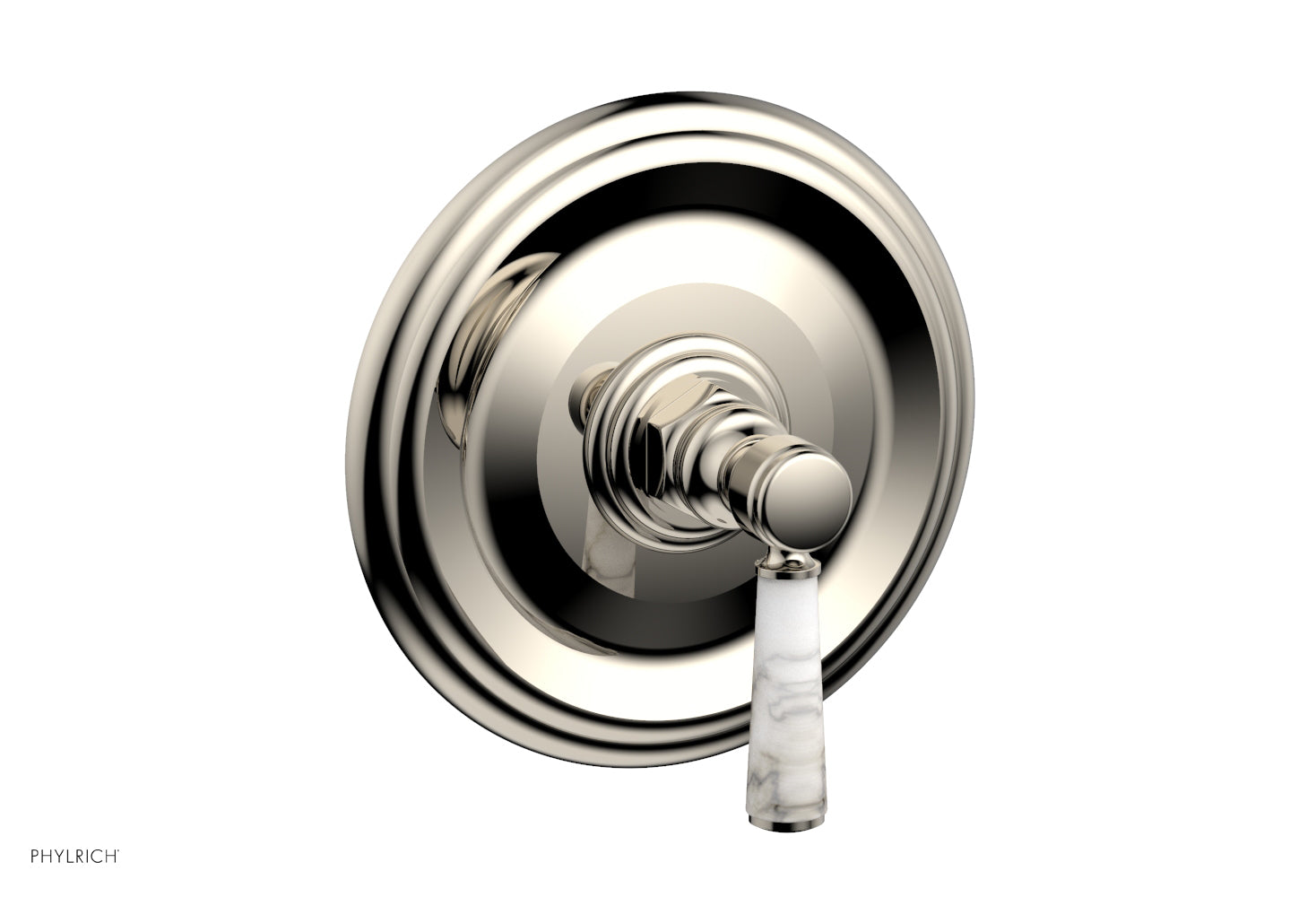 HEX TRADITIONAL Shower Trim with Marble Lever Handle 4-156