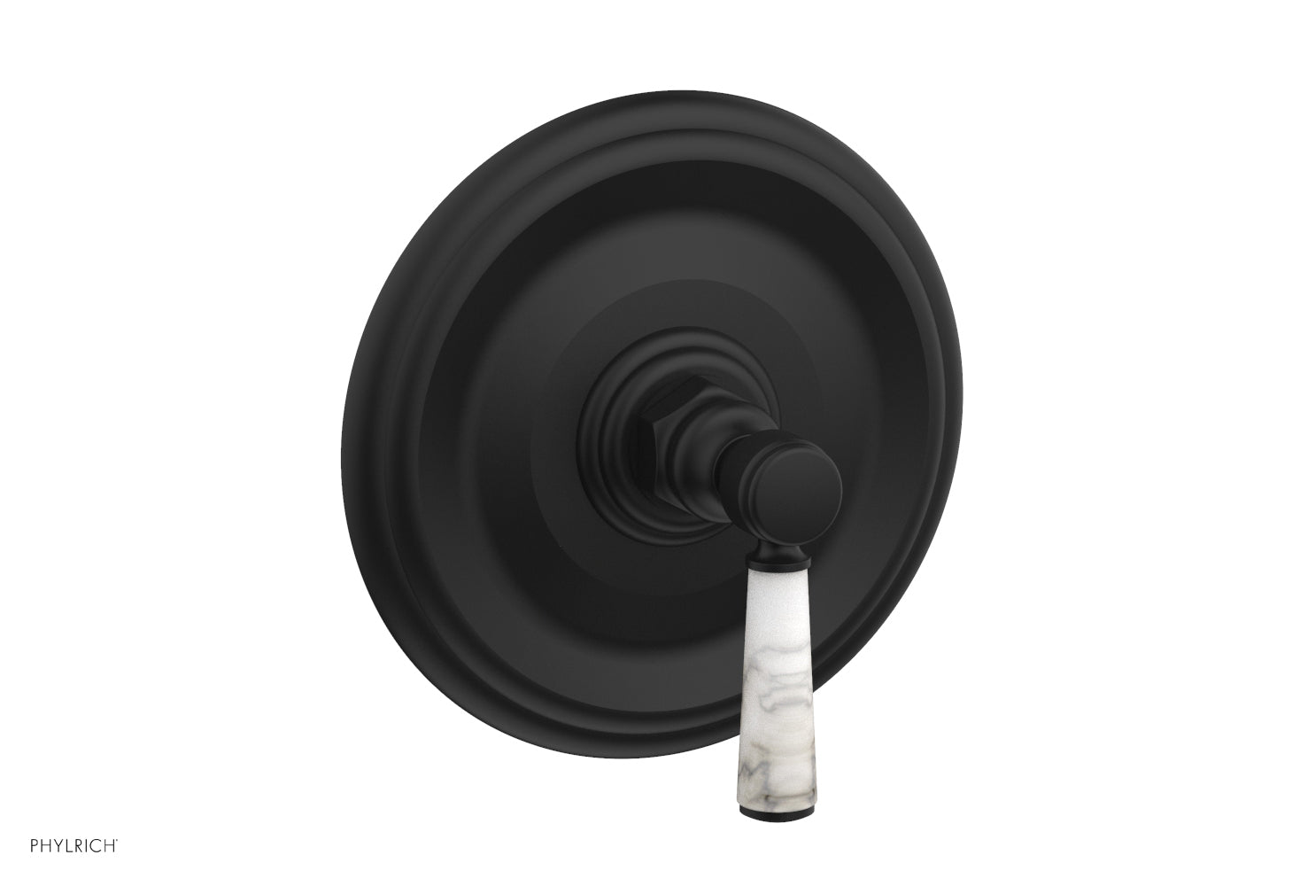 HEX TRADITIONAL Shower Trim with Marble Lever Handle 4-156