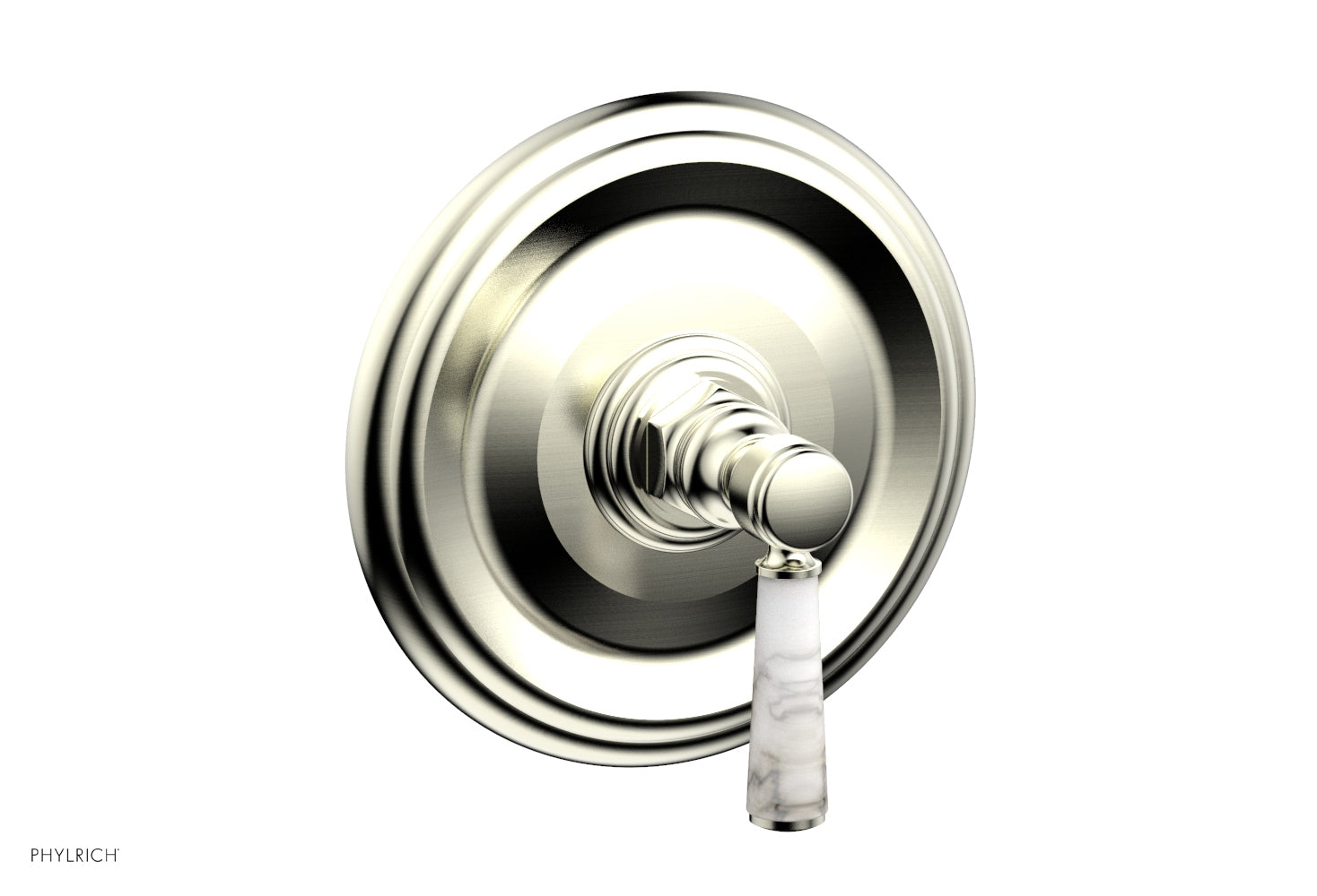 HEX TRADITIONAL Shower Trim with Marble Lever Handle 4-156