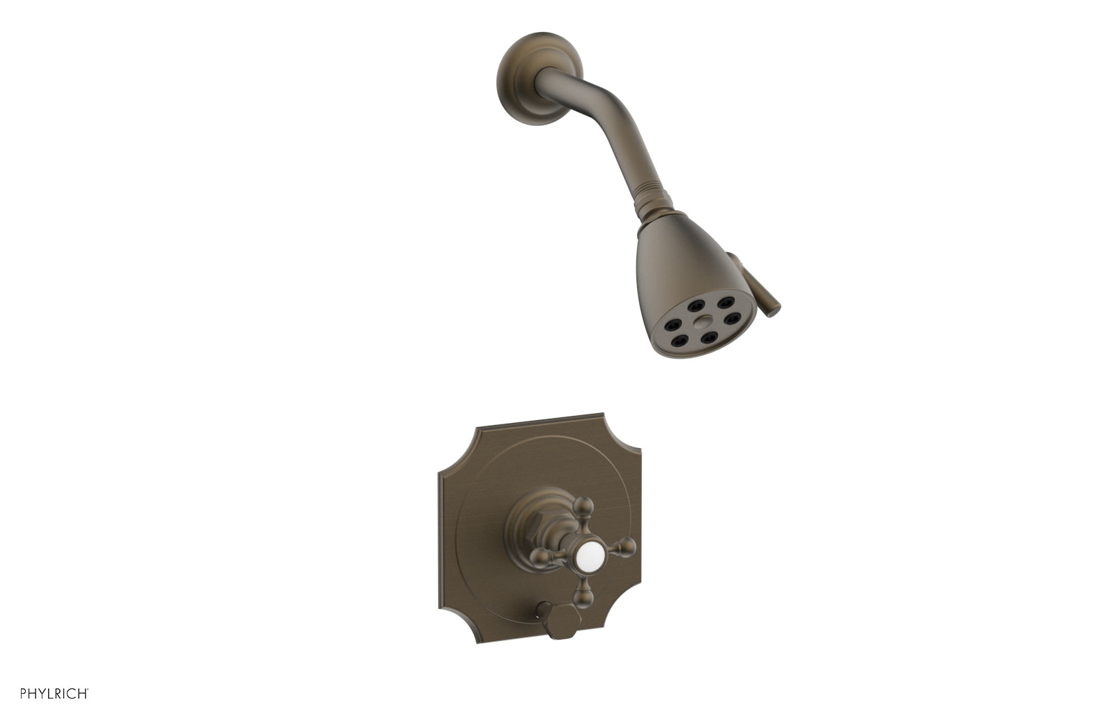 HENRI Pressure Balance Shower and Diverter Set - Cross Handle (Less Spout) 4-161