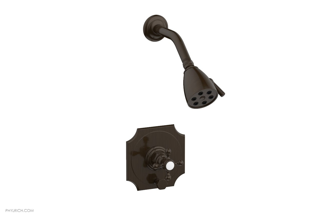 HENRI Pressure Balance Shower and Diverter Set - Cross Handle (Less Spout) 4-161