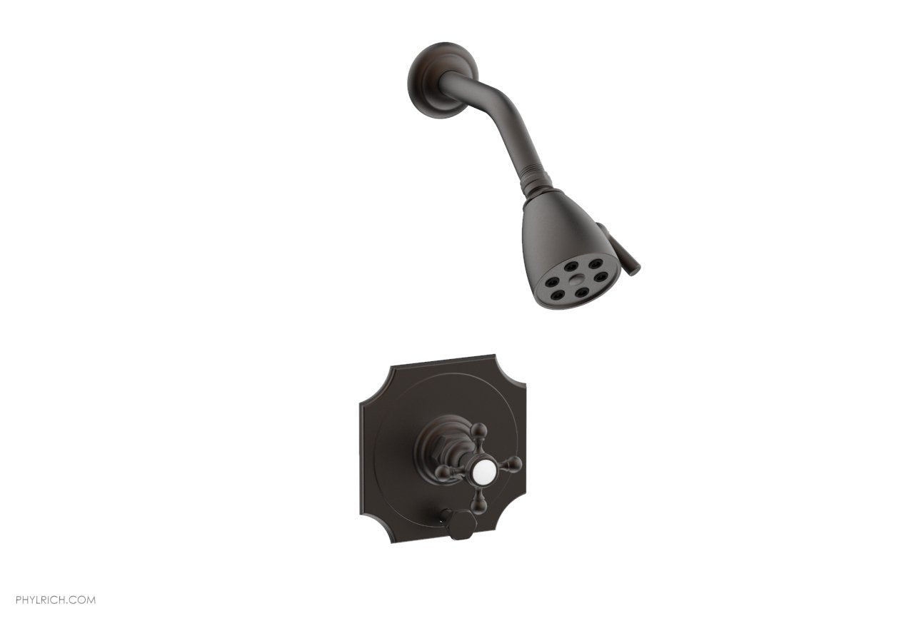 HENRI Pressure Balance Shower and Diverter Set - Cross Handle (Less Spout) 4-161