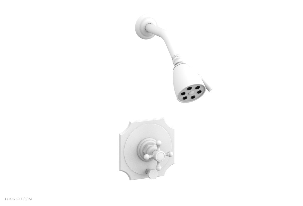 HENRI Pressure Balance Shower and Diverter Set - Cross Handle (Less Spout) 4-161