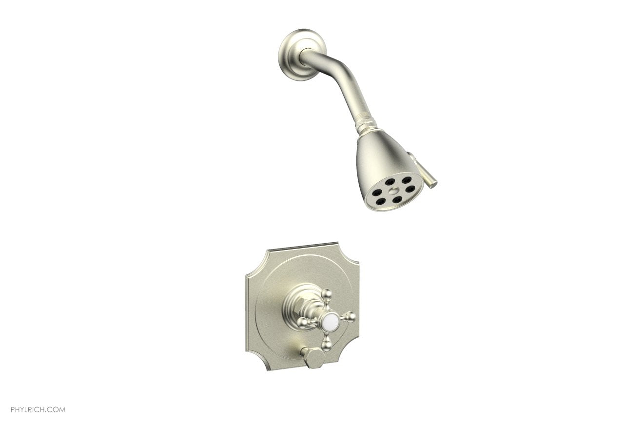 HENRI Pressure Balance Shower and Diverter Set - Cross Handle (Less Spout) 4-161