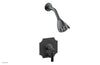 HENRI Pressure Balance Shower and Diverter Set - Black Marble Handle (Less Spout) 4-163