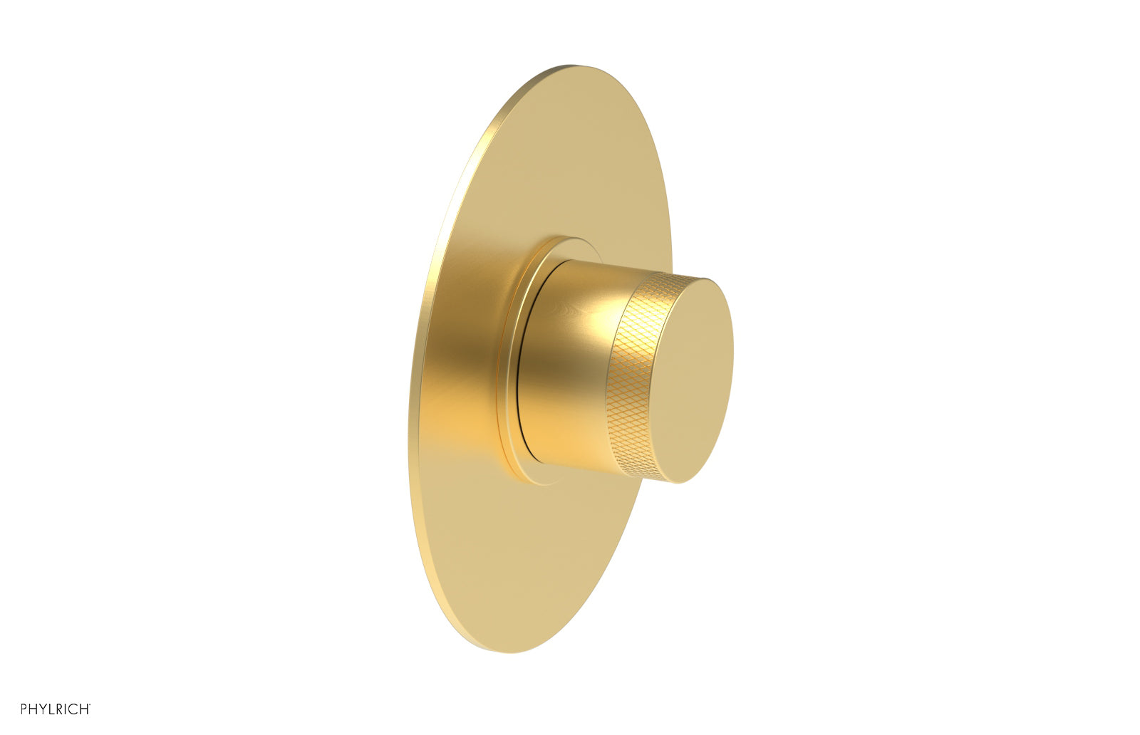 BASIC II 1/2" Mini Thermostatic Round Shower Trim - Knurled Handle 4-172