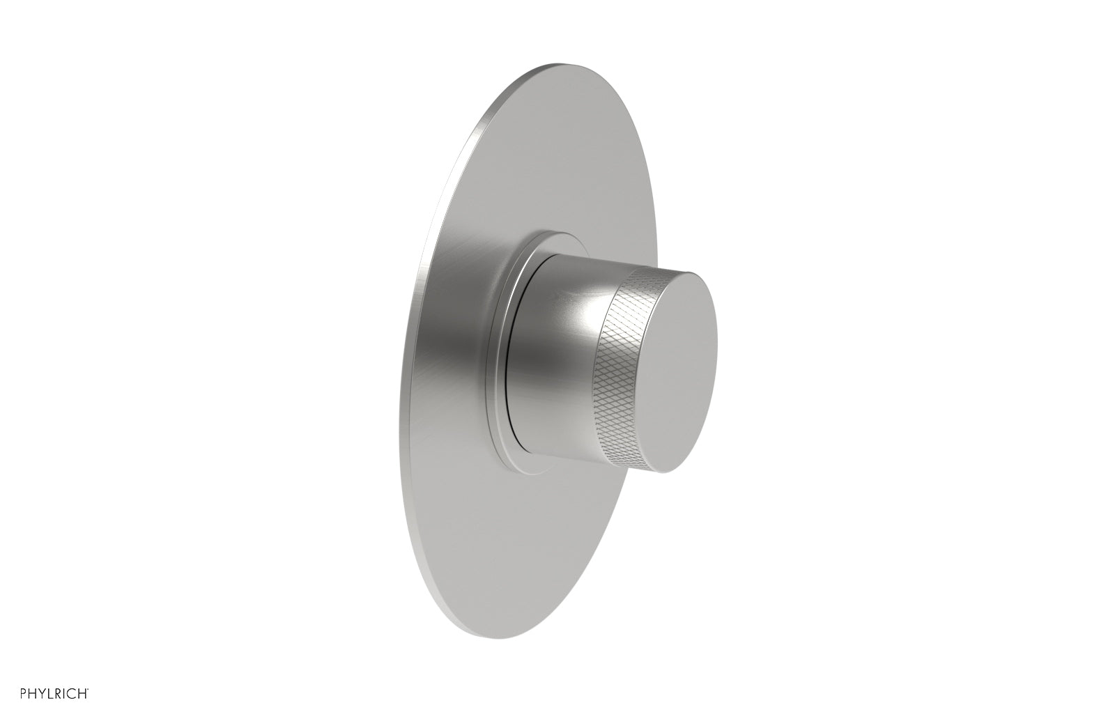 BASIC II 1/2" Mini Thermostatic Round Shower Trim - Knurled Handle 4-172
