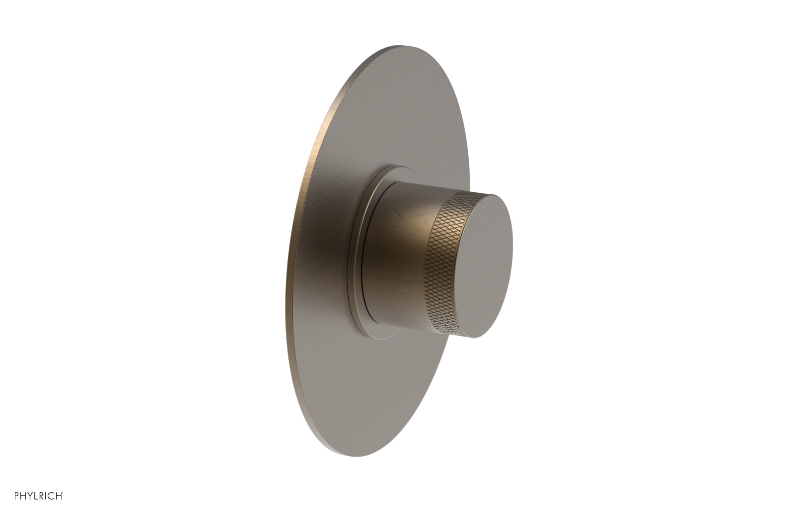 BASIC II 1/2" Mini Thermostatic Round Shower Trim - Knurled Handle 4-172