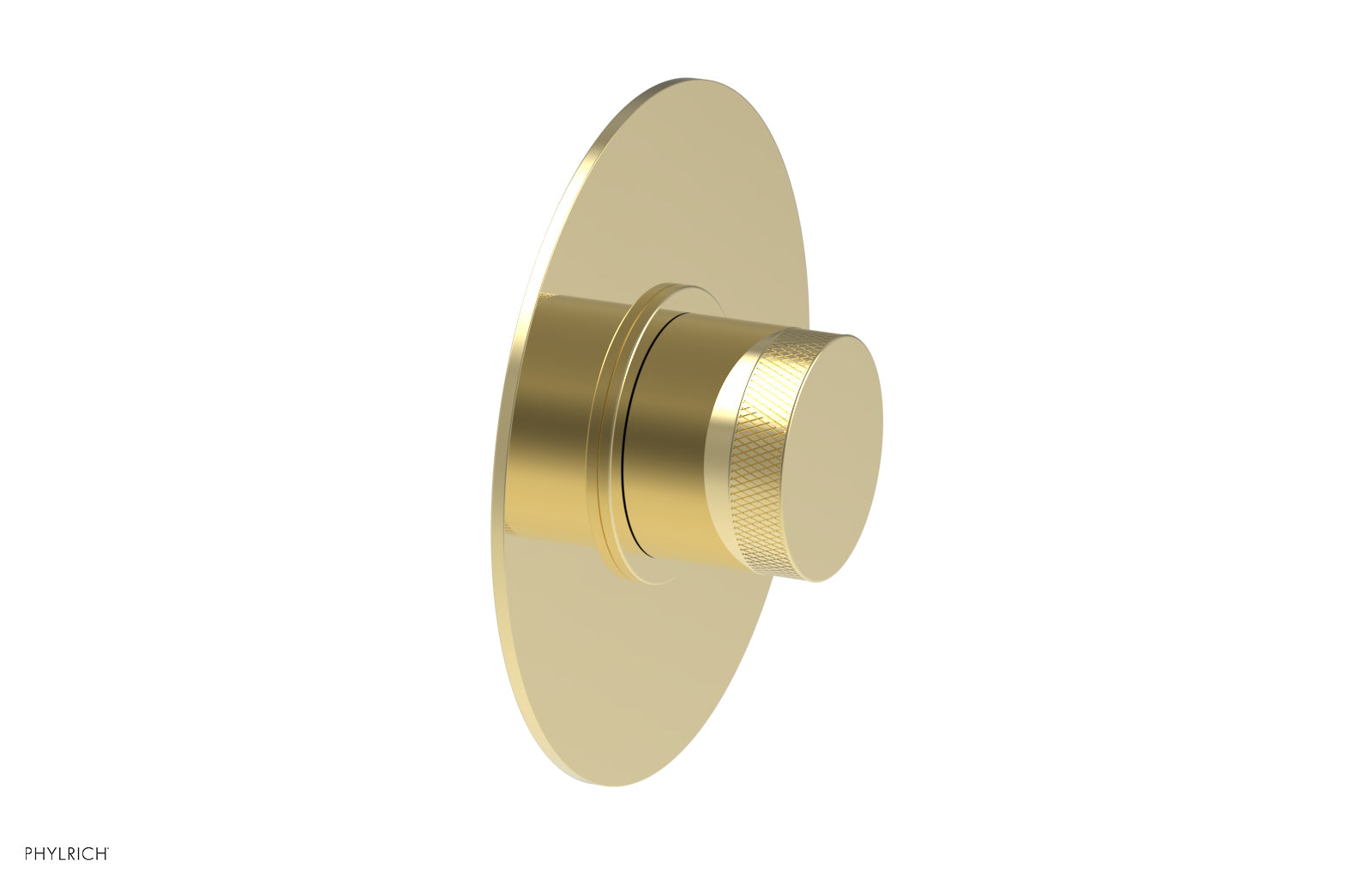 BASIC II 1/2" Mini Thermostatic Round Shower Trim - Knurled Handle 4-172