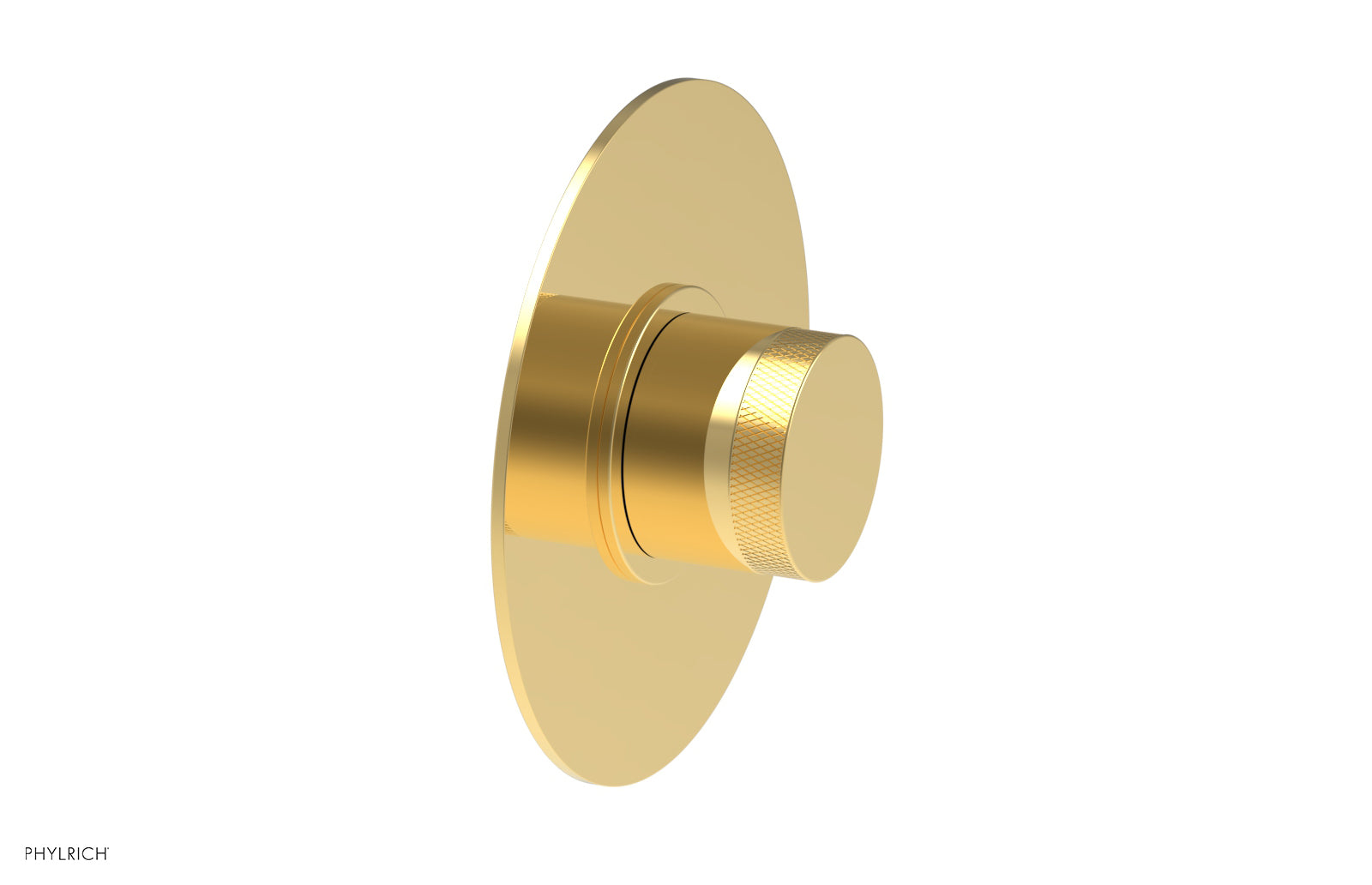 BASIC II 1/2" Mini Thermostatic Round Shower Trim - Knurled Handle 4-172