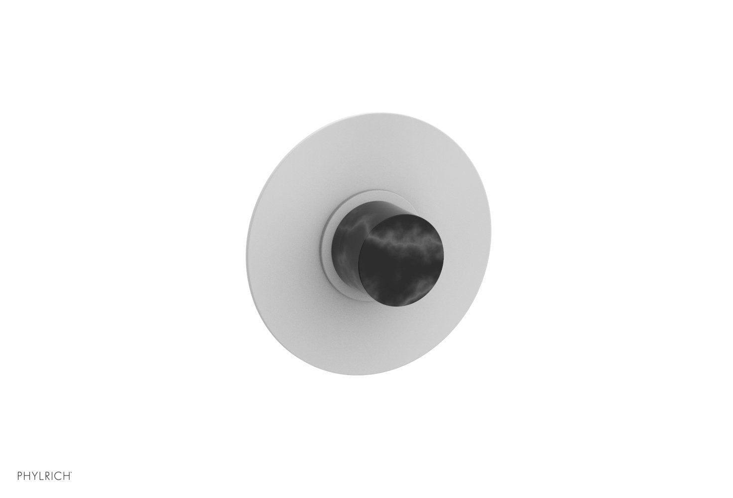 BASIC II 1/2" Mini Thermostatic Round Shower Trim Black Marble Handle 4-174