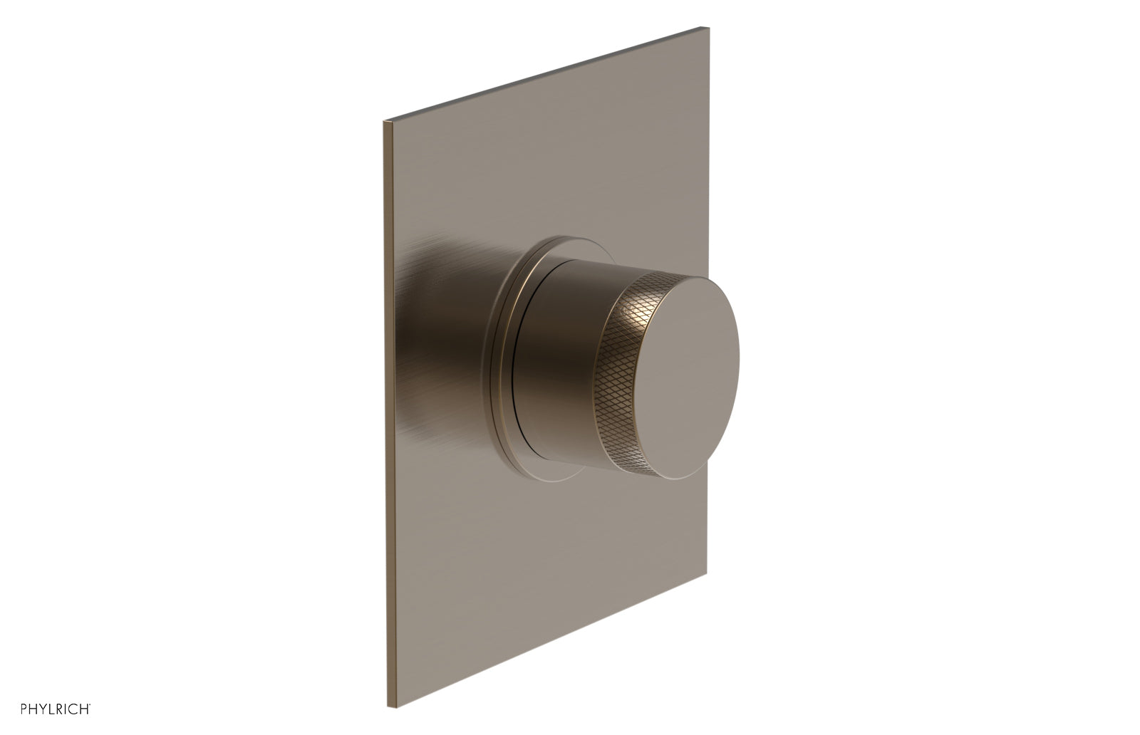 BASIC II 1/2" Mini Thermostatic Square Shower Trim Knurled Handle 4-176