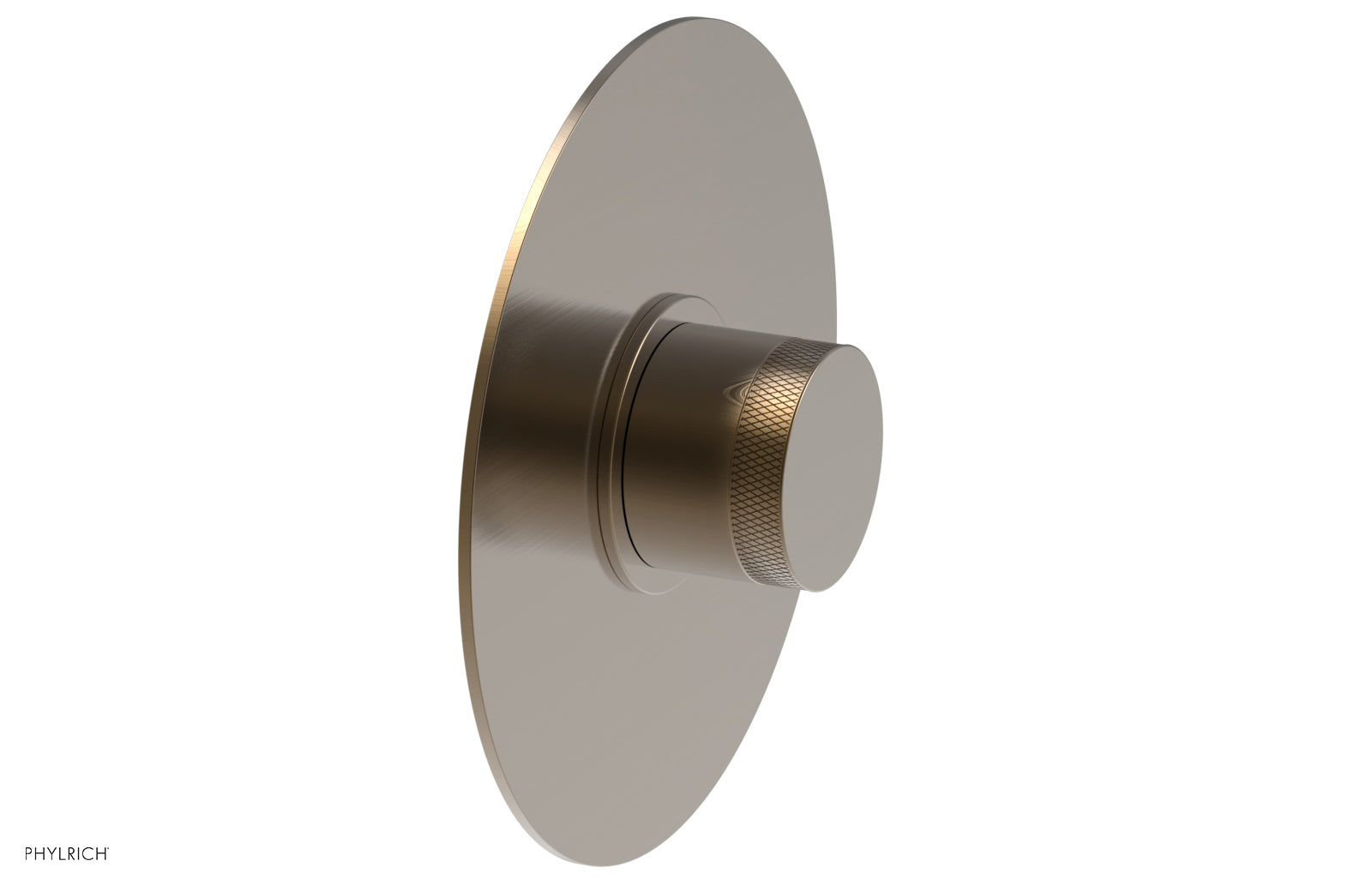 BASIC II Pressure Balance Round Shower Plate & Handle Trim, Knurled Handle 4-180