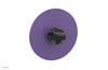 BASIC II Pressure Balance Round Shower Plate & Handle Trim, Black Marble Handle 4-182