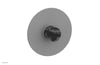 BASIC II Pressure Balance Round Shower Plate & Handle Trim, Black Marble Handle 4-182