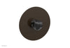 BASIC II Pressure Balance Round Shower Plate & Handle Trim, Black Marble Handle 4-182