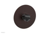 BASIC II Pressure Balance Round Shower Plate & Handle Trim, Black Marble Handle 4-182