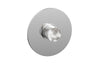 BASIC II Pressure Balance Round Shower Plate & Handle Trim, White Marble Handle 4-182