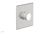 BASIC II Pressure Balance Square Shower Plate & White Marble Handle Trim 4-186