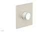 BASIC II Pressure Balance Square Shower Plate & White Marble Handle Trim 4-186