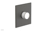 BASIC II Pressure Balance Square Shower Plate & White Marble Handle Trim 4-186