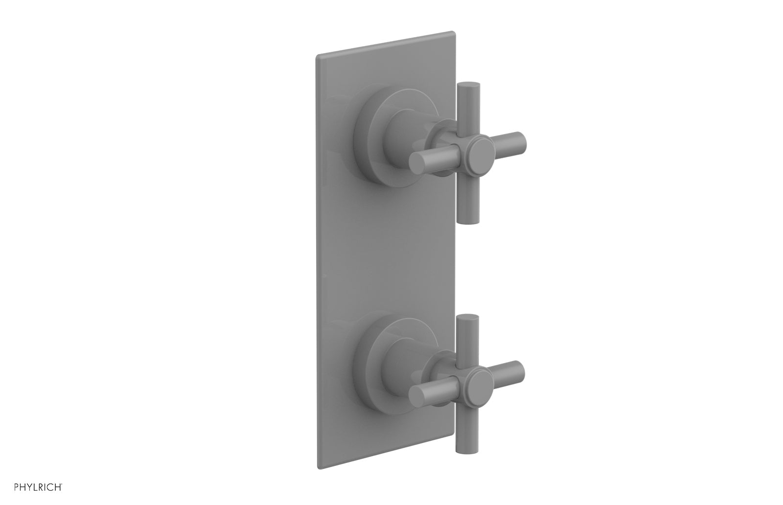 BASIC 1/2" Thermostatic Valve with Volume Control or Diverter Cross Handles 4-350