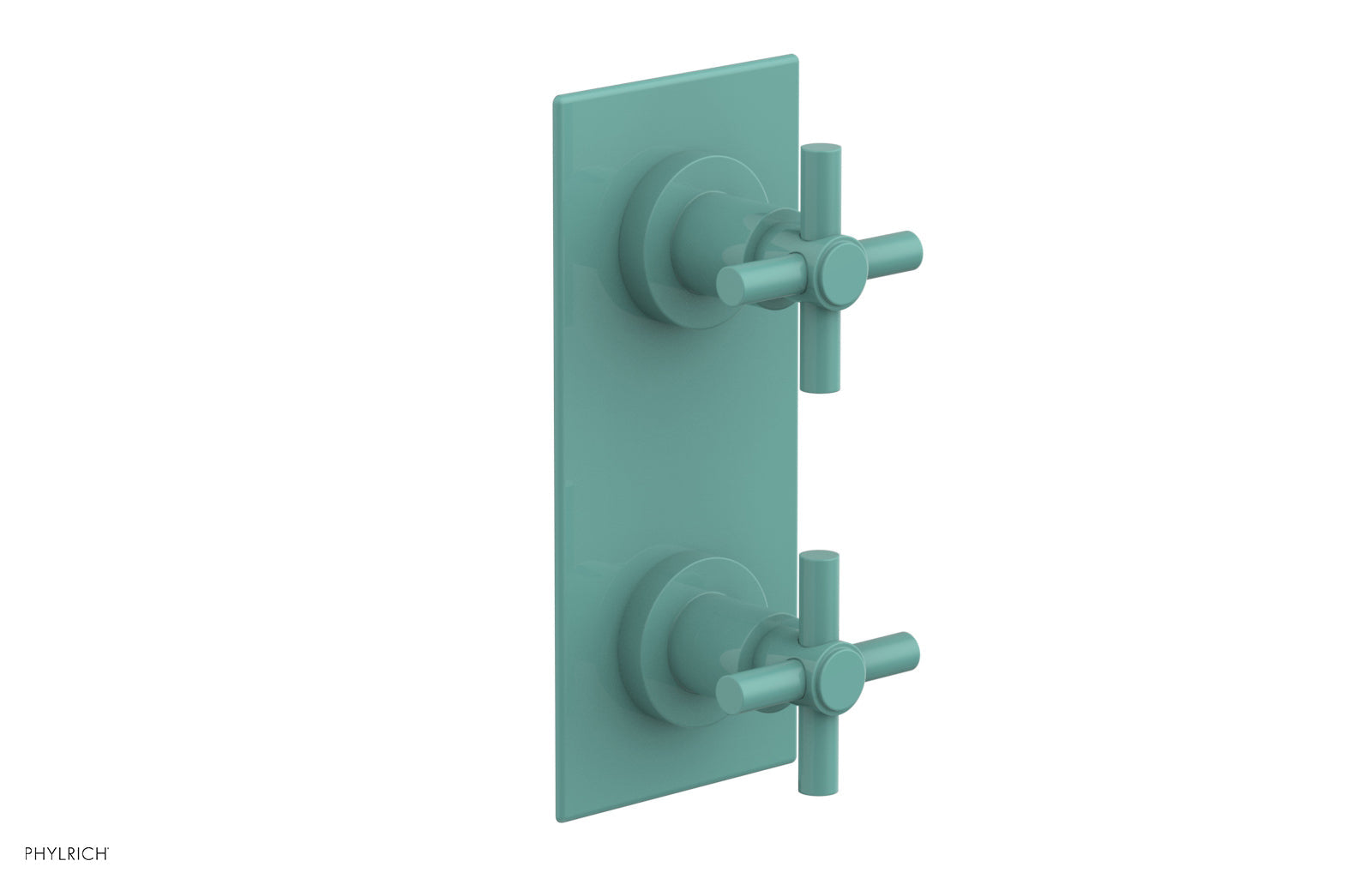 BASIC 1/2" Thermostatic Valve with Volume Control or Diverter Cross Handles 4-350