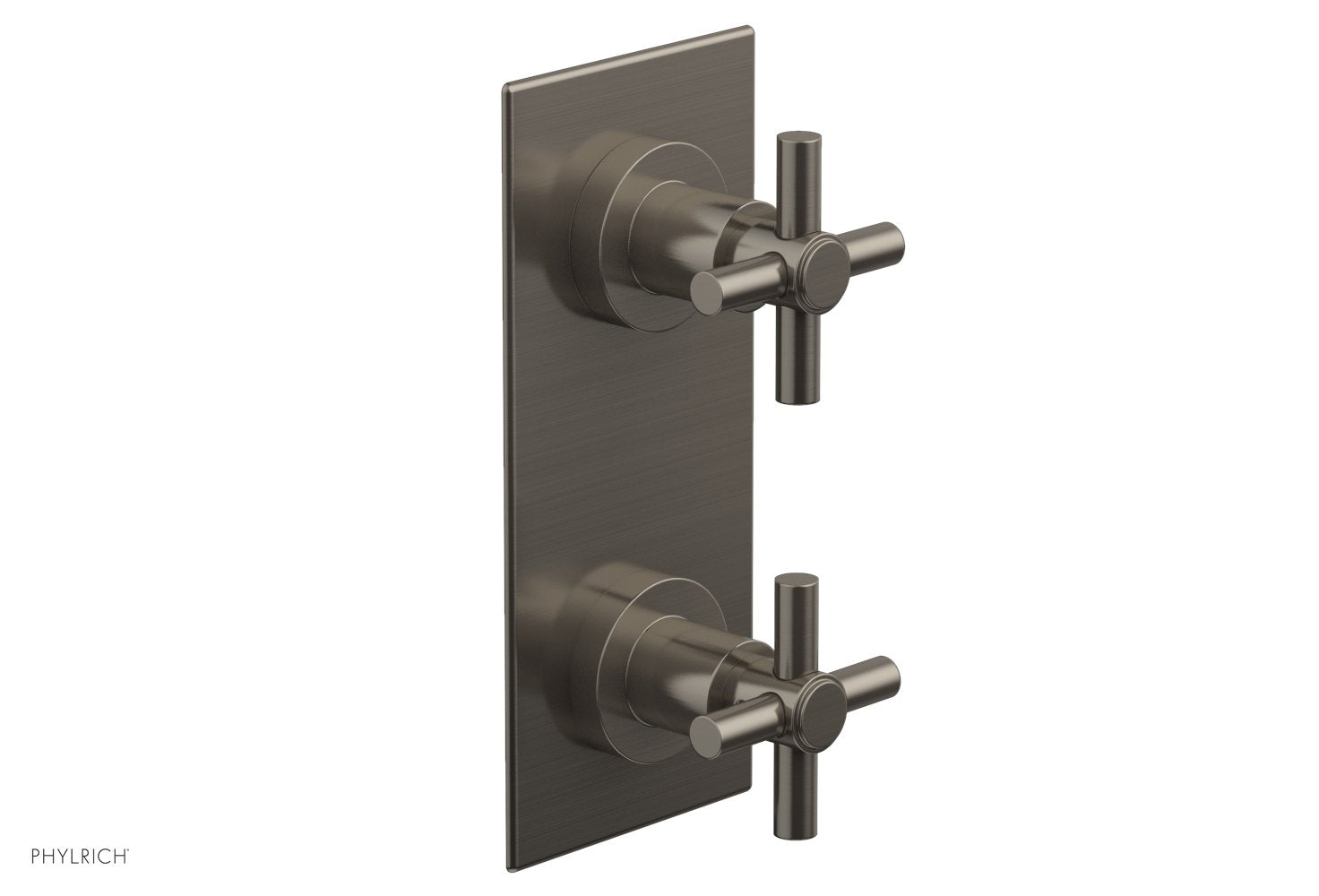 BASIC 1/2" Thermostatic Valve with Volume Control or Diverter Cross Handles 4-350