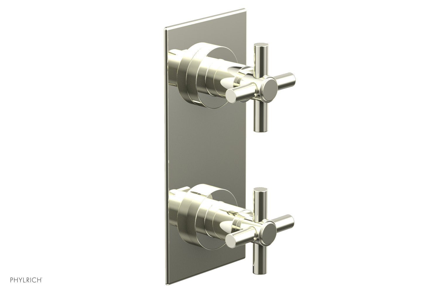BASIC 1/2" Thermostatic Valve with Volume Control or Diverter Cross Handles 4-350