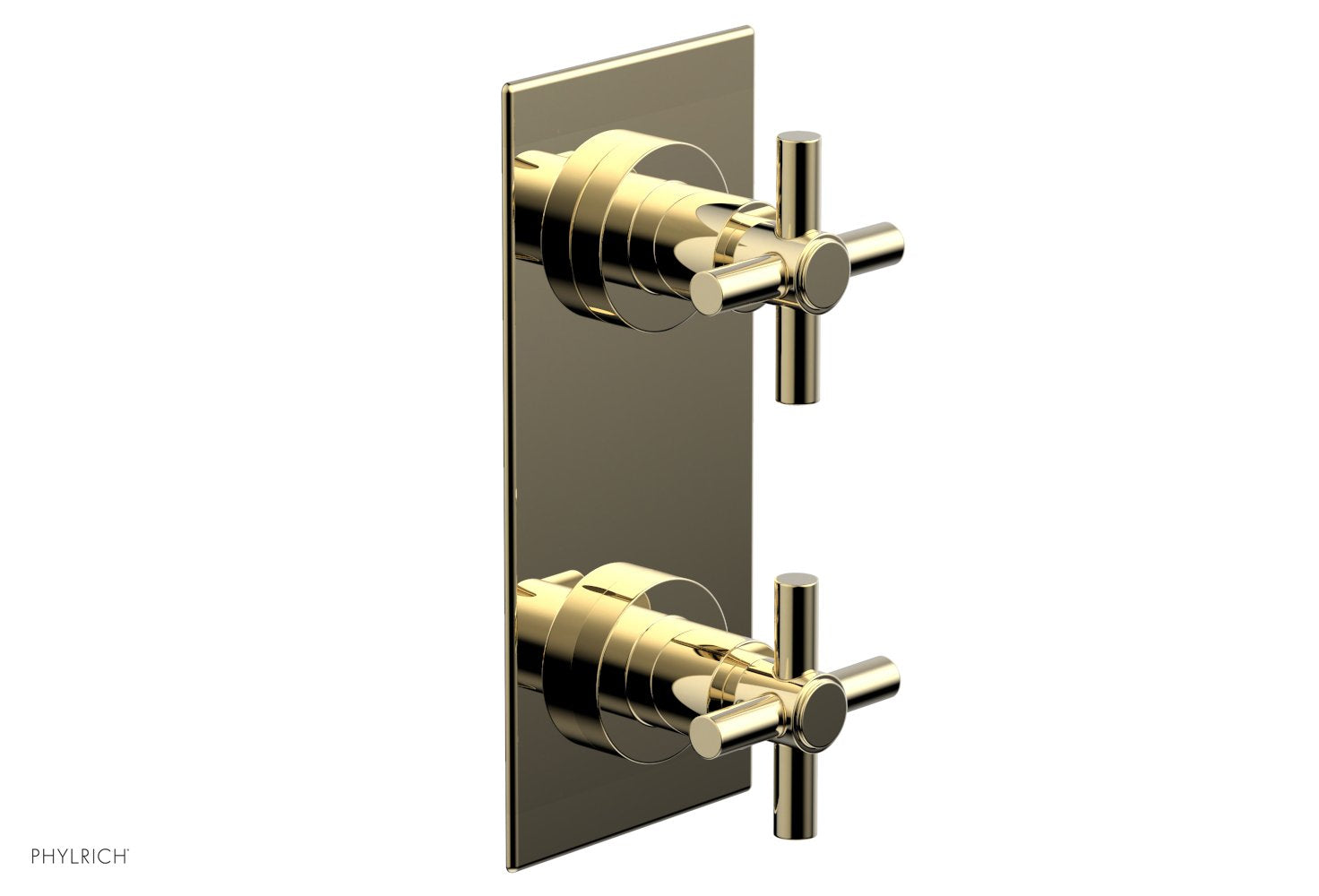 BASIC 1/2" Thermostatic Valve with Volume Control or Diverter Cross Handles 4-350